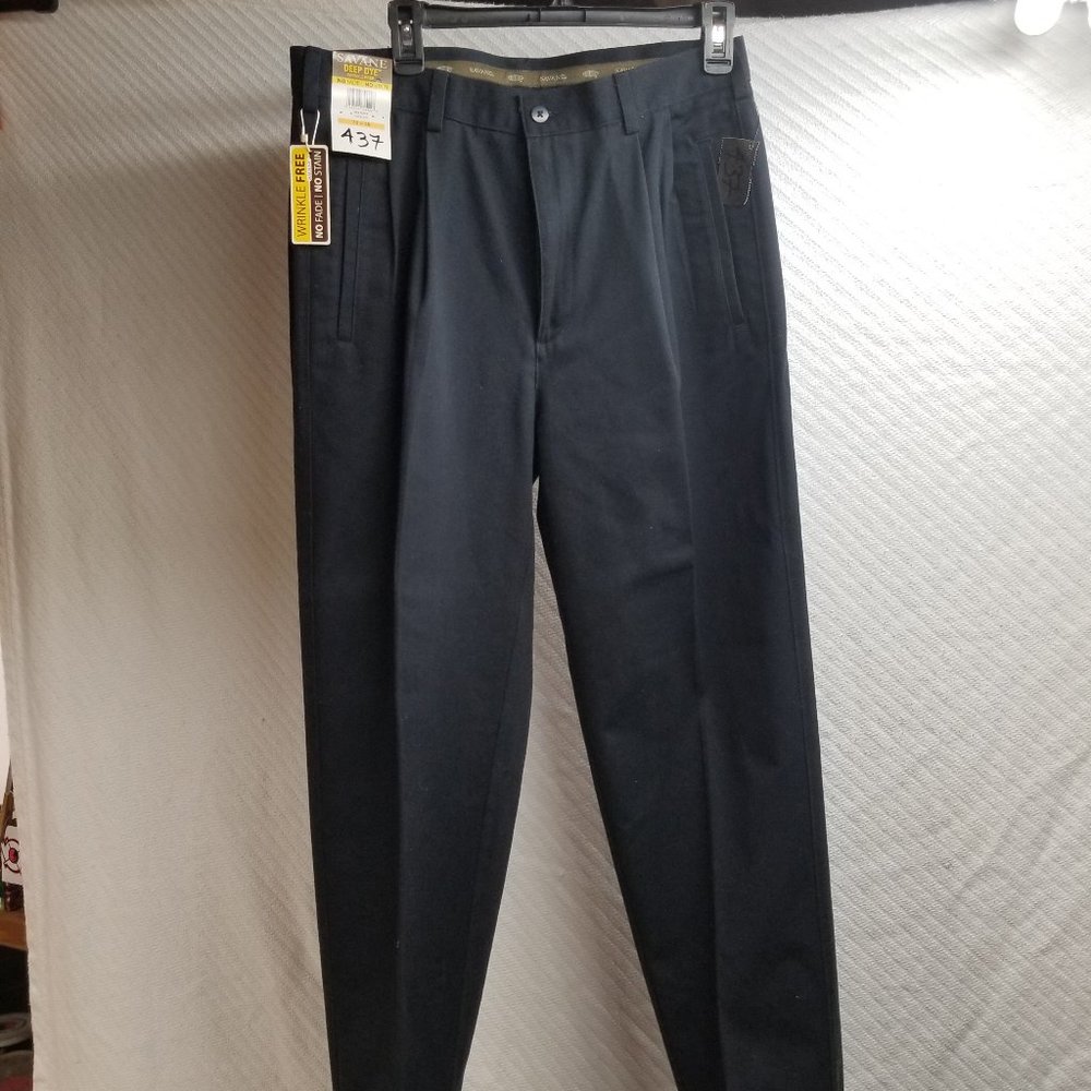 437 - Savane 33W 30L Deep Dye Wrinkle Free Slacks